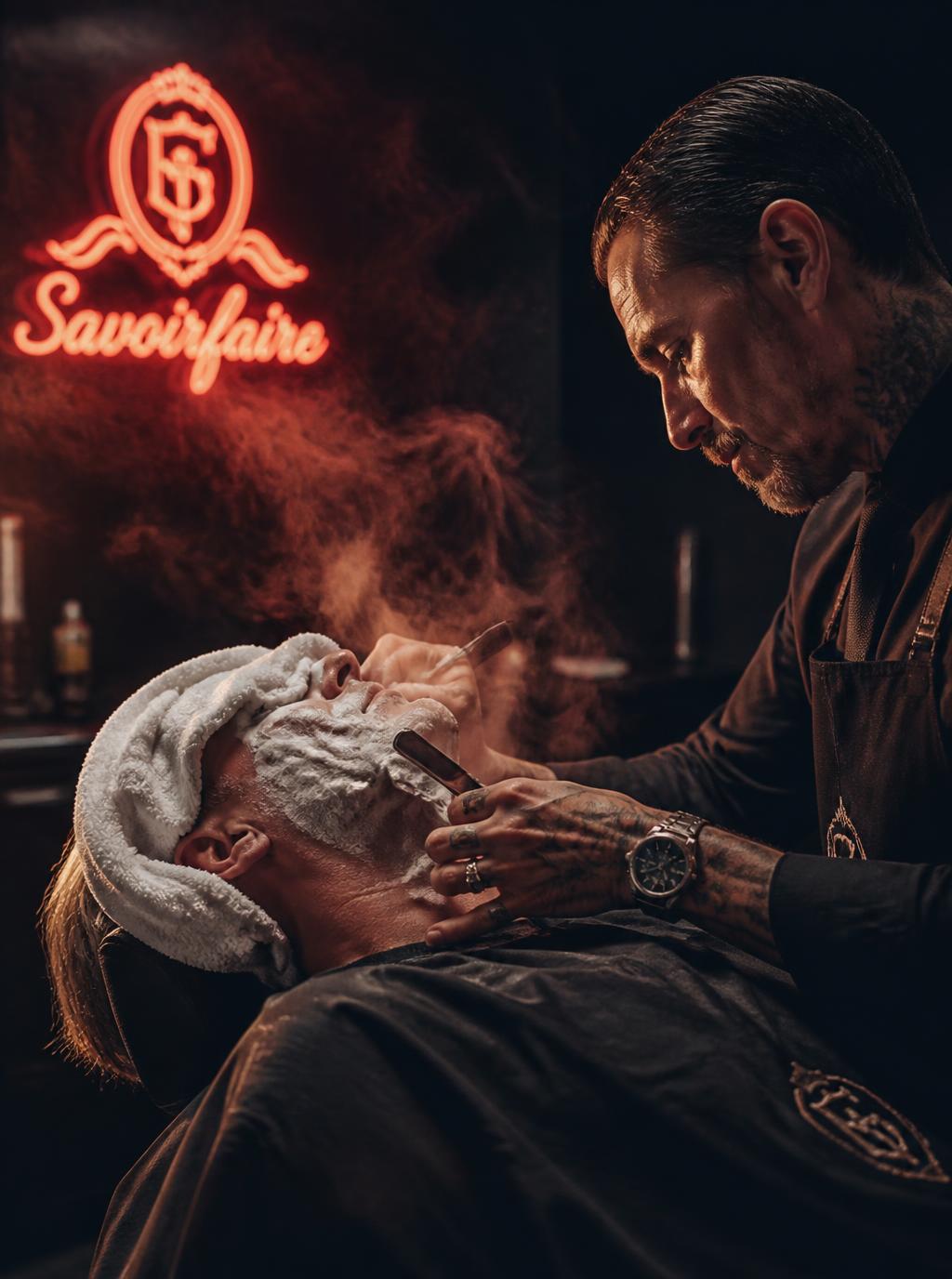 Hot towel straight razor shave in Ipswich